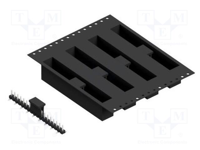 Connector: pin strips; pin header; male; PIN: 18; 2.54mm; SMT; 1x18