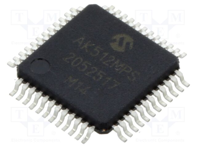 IC: dsPIC microcontroller; 512kB; 64kBSRAM; VQFN48; 3÷3.6VDC; tube