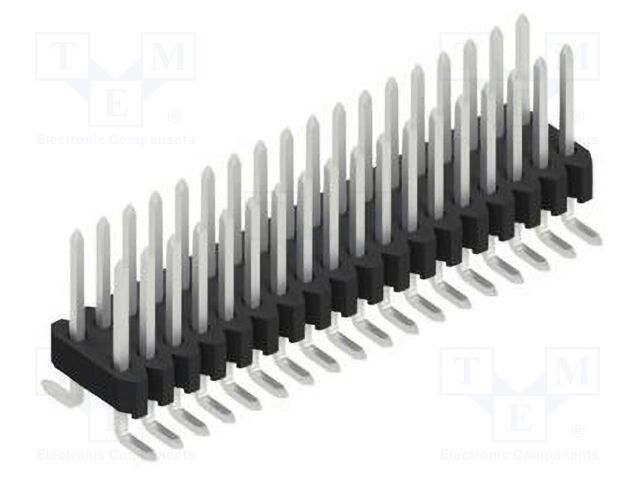 Connector: pin strips; pin header; male; PIN: 36; 1.27mm; SMT; 2x18