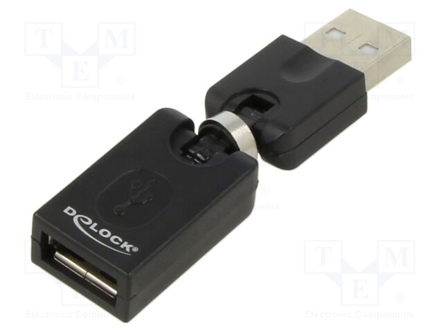 Adapter; USB 2.0; USB A socket,USB A plug movable 360°