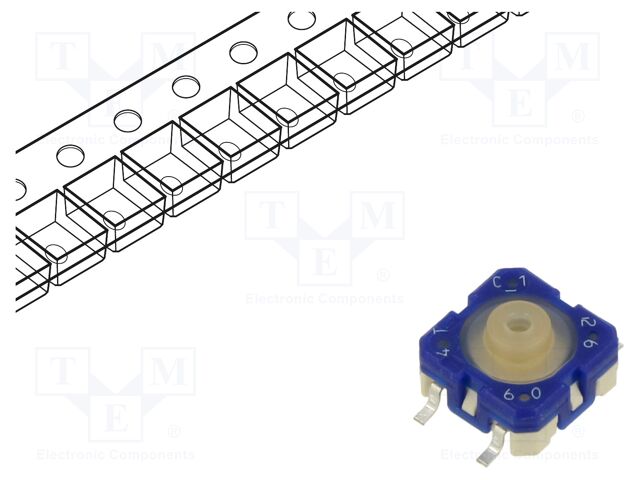 Microswitch TACT; SPST-NO; Pos: 2; 0.1A/35VDC; SMT; none; 3.3N; IP54