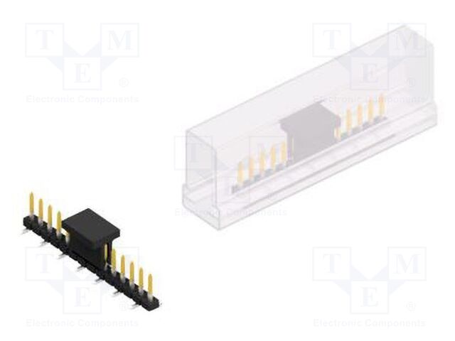 Connector: pin strips; pin header; male; PIN: 14; 2mm; SMT; 1x14