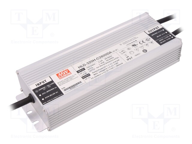 Power supply: switched-mode; Communication: DALI; LED; 319.2W