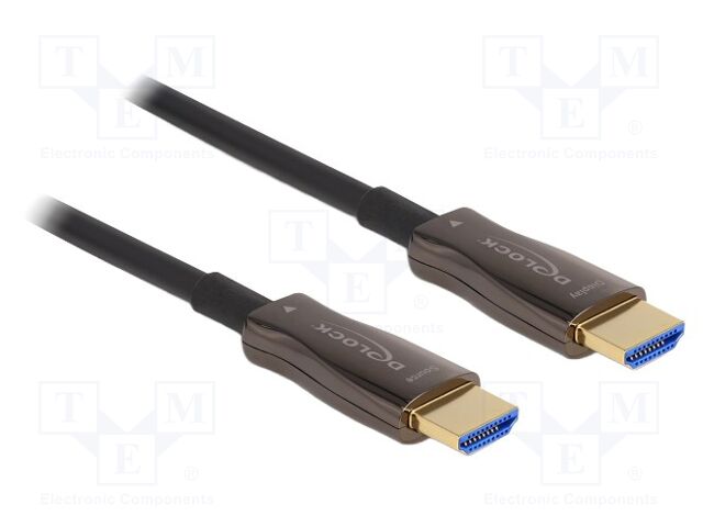Cable; HDMI plug,both sides; TPU; metal; Len: 30m; black; 48Gbps