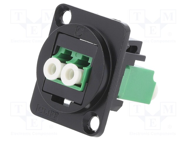 Connector: fiber optic; coupler; single mode duplex (SM)