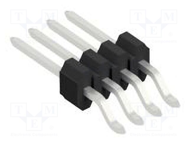 Connector: pin strips; pin header; male; PIN: 4; 1.27mm; SMT; 1x4