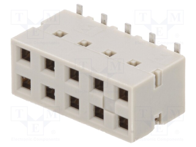 Socket; wire-board; female; DUBOX; 2.54mm; PIN: 10; SMT; gold-plated