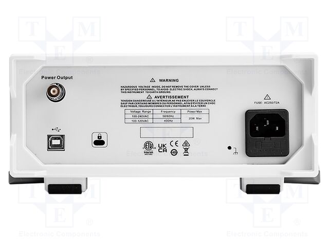 Generator: arbitrary, function; 20Hz; LCD TFT 4,3"; 480x272; Ch: 2