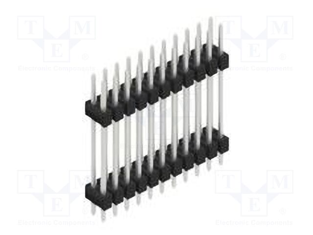 Connector: pin strips; pin header; male; PIN: 22; 2.54mm; THT; 2x11