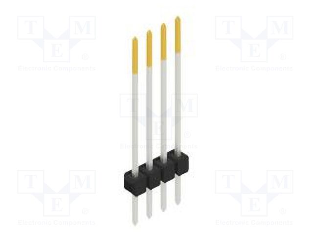 Connector: pin strips; pin header; male; PIN: 4; 2.54mm; THT; 1x4