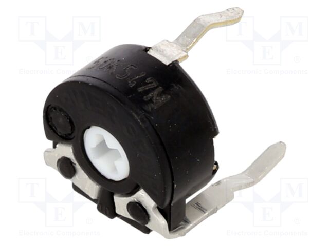 Potentiometer: mounting; single turn,horizontal; 50kΩ; 100mW