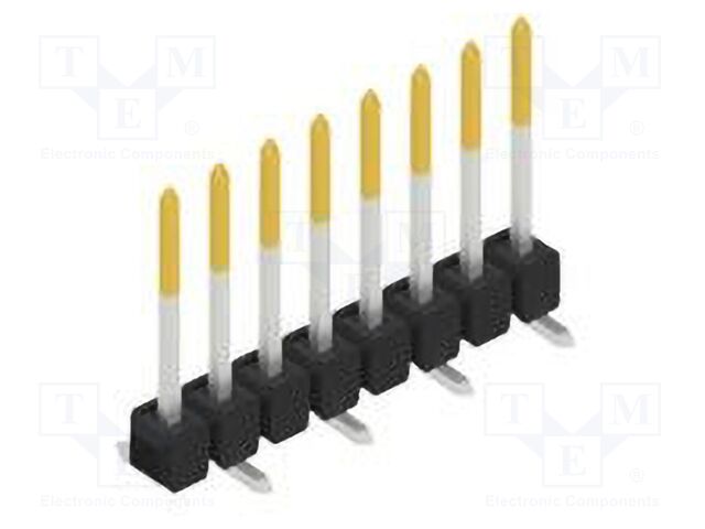 Connector: pin strips; pin header; male; PIN: 8; 2.54mm; SMT; 1x8