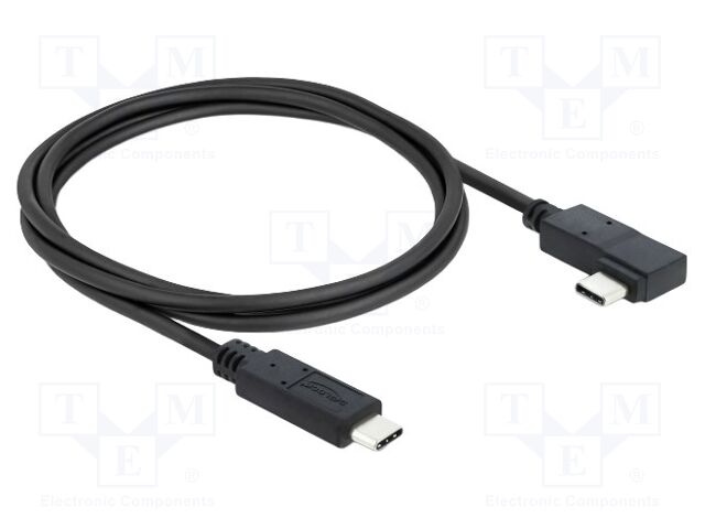 Cable; bidirectional,USB 3.2; gold-plated; 0.5m; black; 34AWG