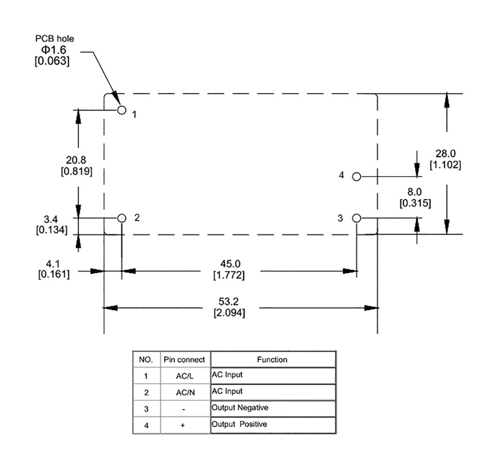 Converter: AC/DC; 15W; 90Ć·264VAC; Usup: 100Ć·370VDC; Uout: 15VDC