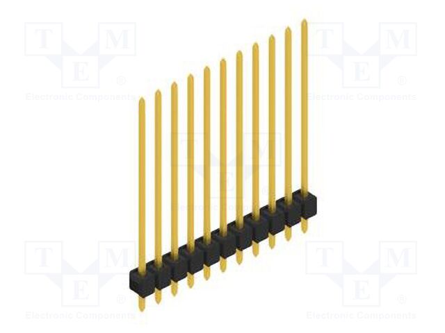 Connector: pin strips; pin header; male; PIN: 11; 2.54mm; THT; 1x11