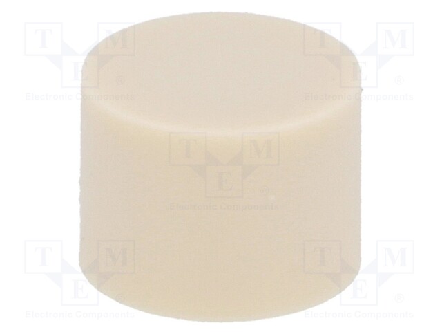 Button; round; Application: B3F-4,B3F-5,B3W; Ø9.5mm; Colour: ivory