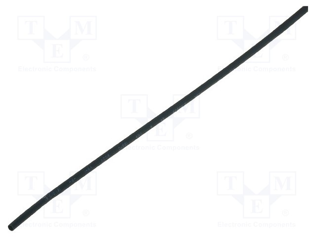 Heat shrink sleeve; glueless; 2: 1; 4.8mm; L: 1m; black; polyolefine