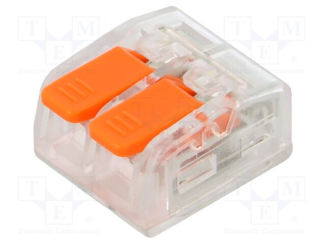 Quick splice; spring clamp; 0.5÷4mm2; 450V; 32A; for cable; ways: 1