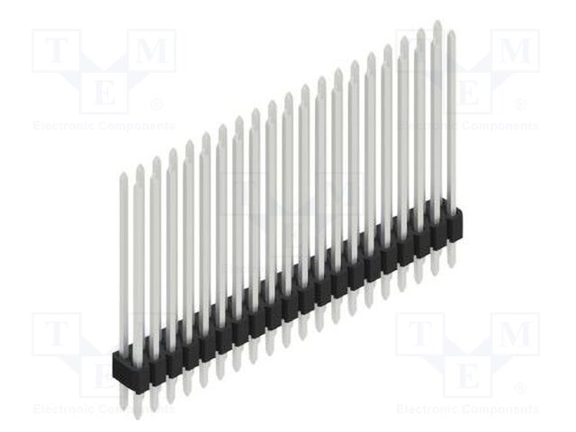 Connector: pin strips; pin header; male; PIN: 40; 1.27mm; THT; 2x20