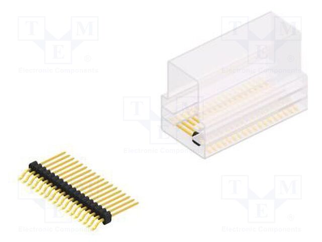 Connector: pin strips; pin header; male; PIN: 18; 1.27mm; SMT; 1x18