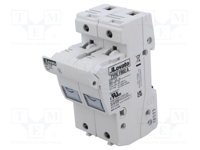 Fuse base; 14x51mm; for DIN rail mounting; 50A; 690VAC; Poles: 2