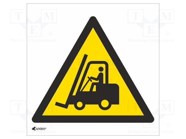 Safety sign; warning; Mat: PVC; W: 200mm; H: 200mm