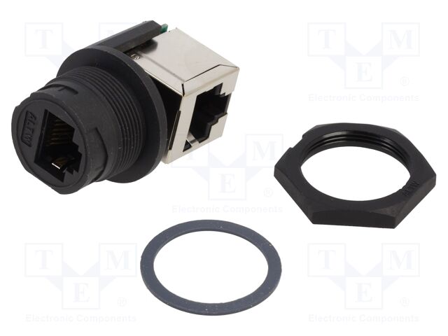 Coupler; PIN: 8; Cat: 5e; Layout: 8p8c; RJ45 socket,both sides; IP67
