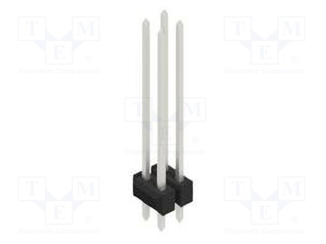 Connector: pin strips; pin header; male; PIN: 4; 2.54mm; THT; 2x2