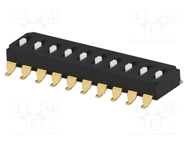 Switch: DIP-SWITCH; Poles number: 10; OFF-ON; 0.025A/24VDC; Pos: 2