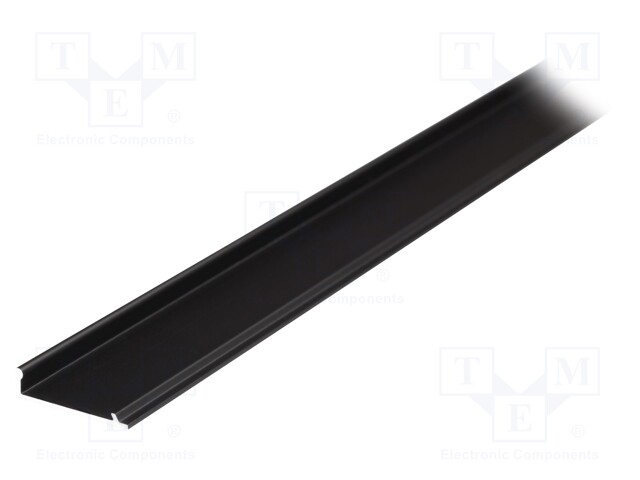 Cover; black; 2m; aluminium; Application: STEP10; anodized
