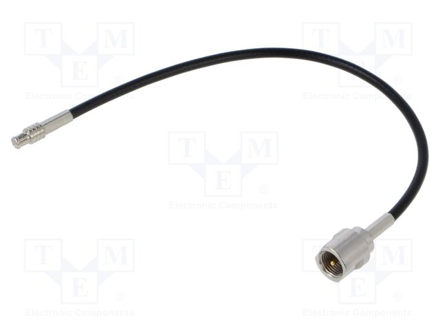 Cable; FME male,MCX male; black; straight; 0.2m