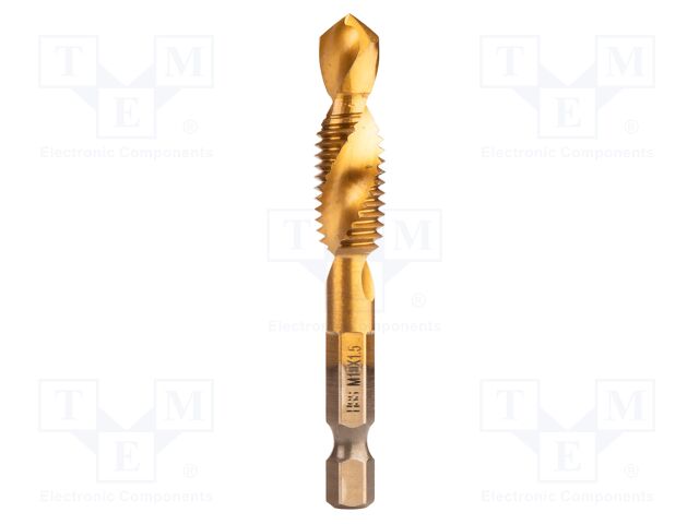 High speed steel; M10; 1.5; L: 71mm; for internal thread; 1/4"