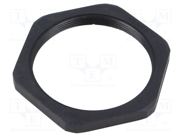 Nut; M63; 75mm; black; -40÷100°C; Thread: metric; Pitch: 1.5