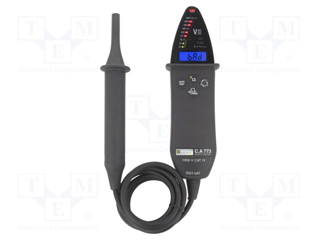 Tester: electrical; 13 LED,LCD,with a backlit; 50÷1000VAC; IP65
