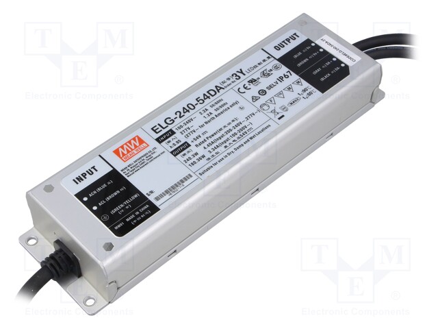 Power supply: switched-mode; Communication: DALI; LED; 240.3W