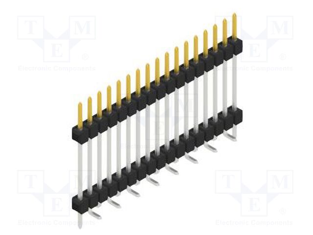 Connector: pin strips; pin header; male; PIN: 17; 2.54mm; SMT; 1x17
