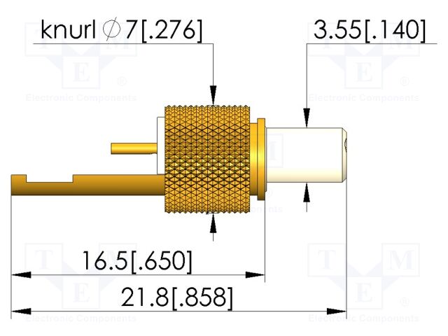 Test plug; HFS-821; 21.8mm; test needles; 100Ω; plug
