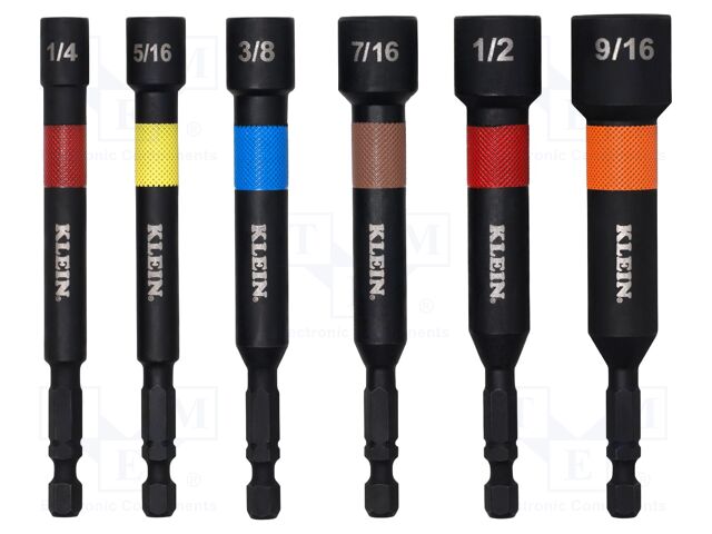 Tools set: screwdriver bits; 6-angles socket; Holder: C6,3mm
