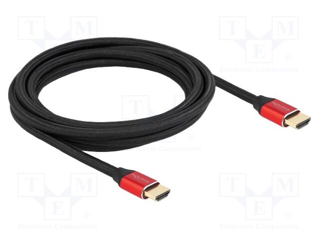 Cable; HDMI plug,both sides; textile; HDMI 2.1,Ultra High Speed