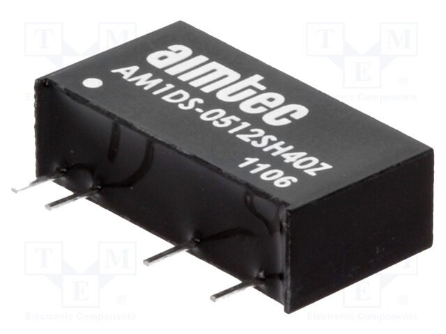 Converter: DC/DC; 1W; Uin: 4.5÷5.5V; 12VDC; Iout: 83mA; SIP7; 2.2g
