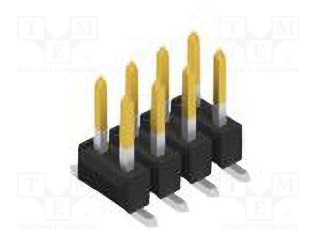 Connector: pin strips; pin header; male; PIN: 8; 2.54mm; SMT; 2x4