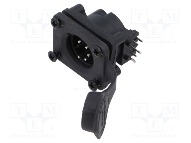 Connector: XLR; socket; male; AXS; 7.5A; 133V; PIN: 5; IP65; THT