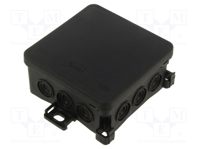 Enclosure: junction box; X: 85mm; Y: 40mm; Z: 85mm; IP54; black