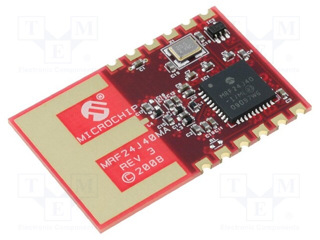 Module: RF; ZigBee; O-QPSK; 2.4GHz; 4-wire SPI; -94dBm; 5dBm