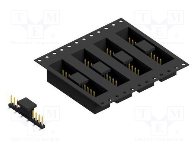 Connector: pin strips; pin header; male; PIN: 11; 2mm; SMT; 1x11