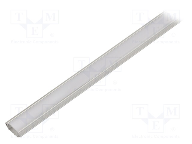 Profiles for LED modules; white; angular; natural; L: 1000mm; 45°