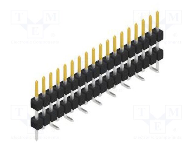Connector: pin strips; pin header; male; PIN: 18; 2.54mm; SMT; 1x18