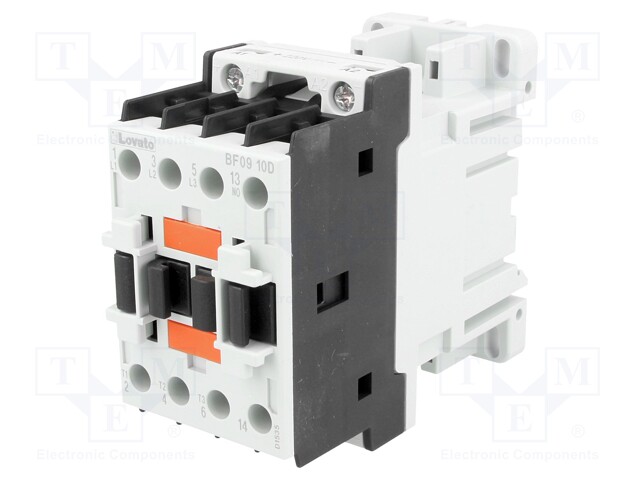 Contactor: 3-pole; NO x3; Auxiliary contacts: NO; 220VDC; 9A; DIN