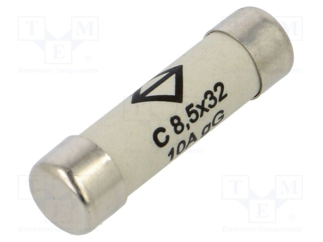 Fuse: fuse; gG; 10A; 400VAC; cylindrical,industrial; 8.5x32mm