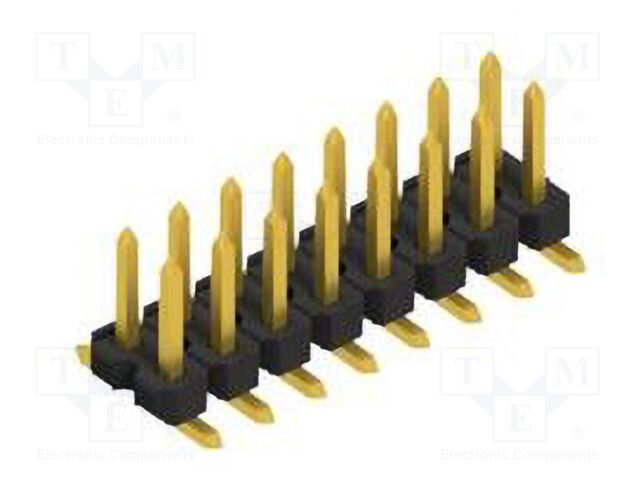 Connector: pin strips; pin header; male; PIN: 16; 2.54mm; SMT; 2x8